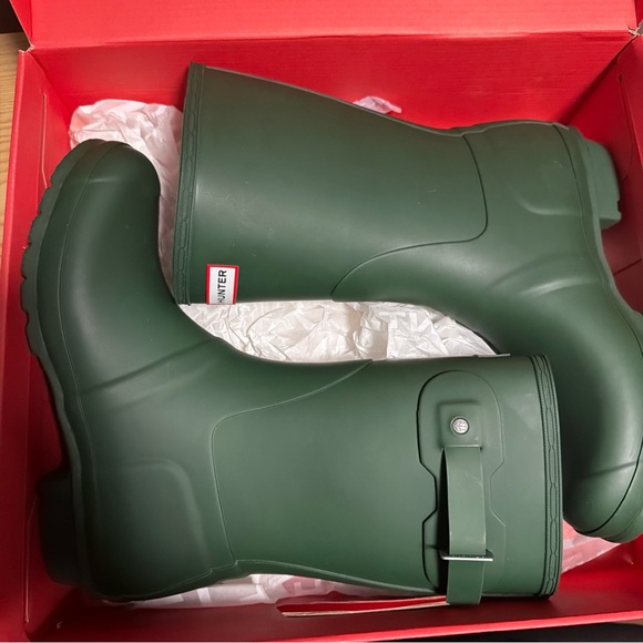 Hunter Original Short Women's Casual Boots, Hunter Green, W9 - Picture 4 of 6